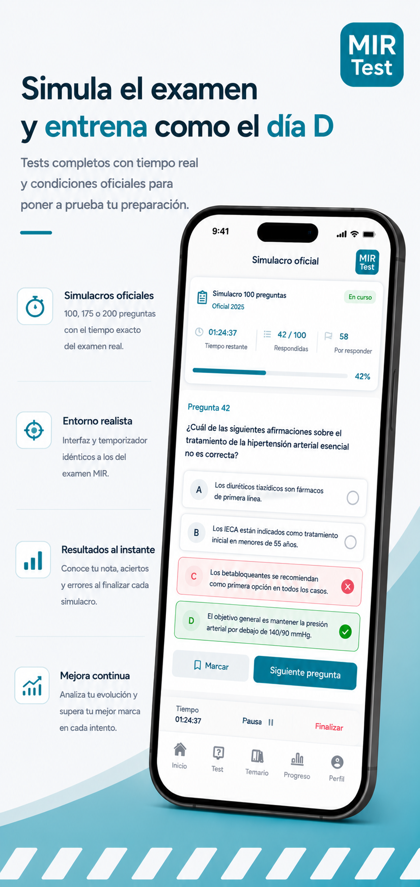 Entrena como el día D con simulacros oficiales